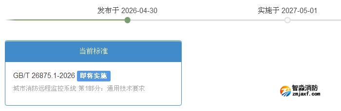 GB/T 26875.1-2026《城市消防遠(yuǎn)程監(jiān)控系統(tǒng)第1部分：通用技術(shù)要求》