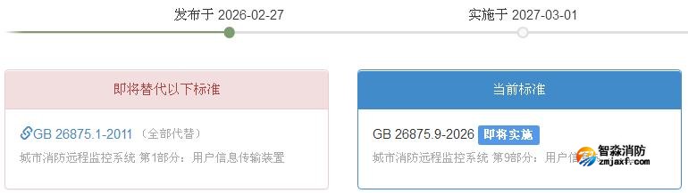 GB 26875.9-2026《城市消防遠(yuǎn)程監(jiān)控系統(tǒng)第9部分：用戶(hù)信息傳輸裝置》
